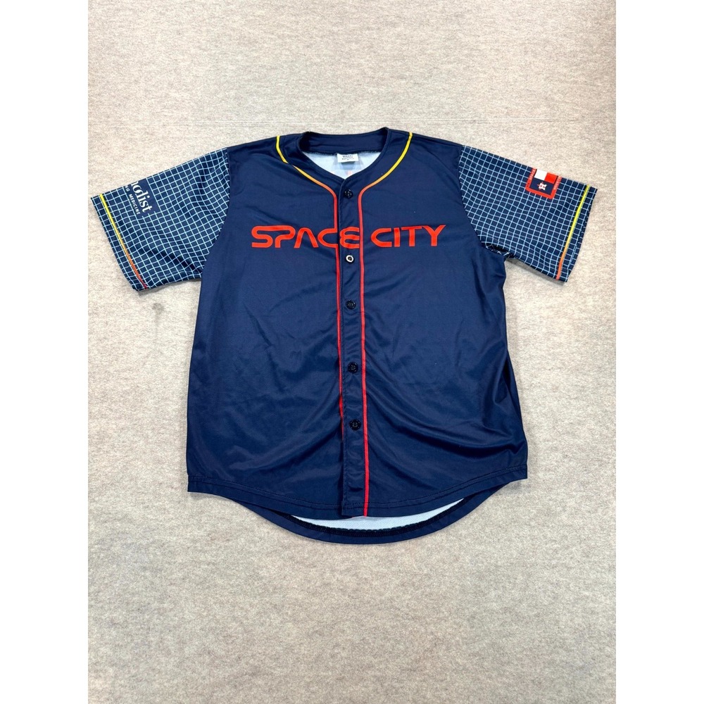 Houston Astros Jose Altuve 27 Jersey Mens Medium Blue BDA Sports Space City MLB